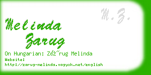 melinda zarug business card